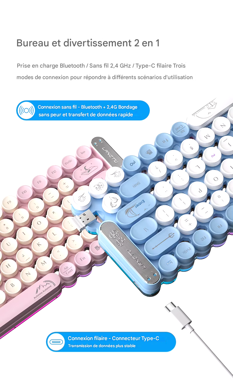 Clavier Hachi - 2 Couleurs